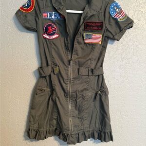 Leg Avenue Olive Green Flight Suit Costume